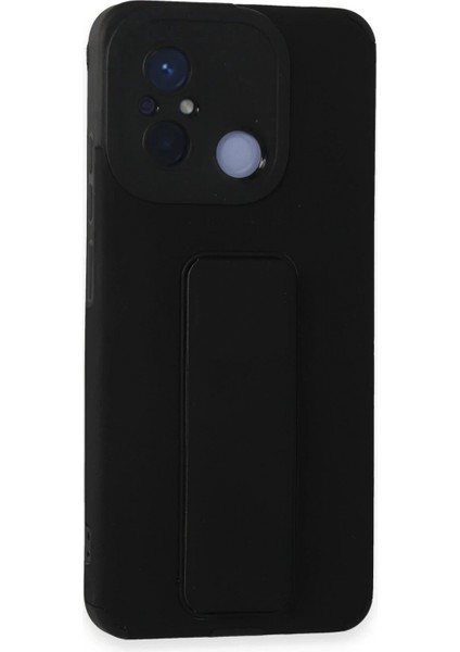 Ieg Xiaomi Redmi 12C Kılıf Mega Standlı Silikon - Siyah