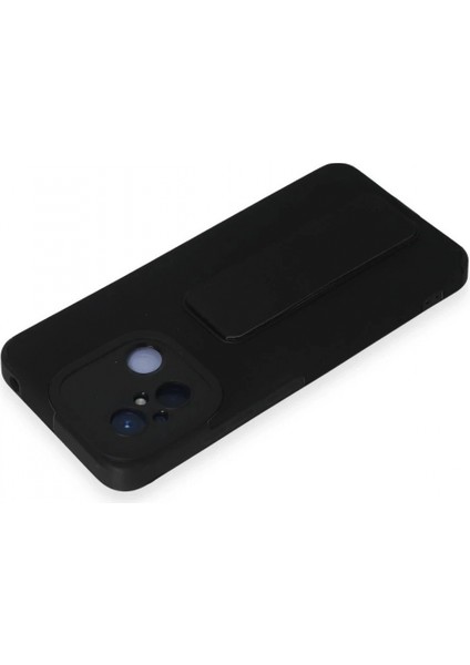 Ieg Xiaomi Redmi 12C Kılıf Mega Standlı Silikon - Siyah modelleri