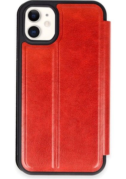 Iphone 11 Kılıf Flip Cover - Kırmızı