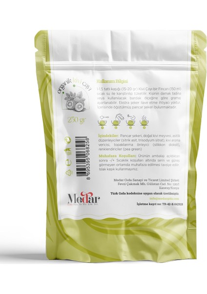 Gerçek Meyve Parçacıklı Organik Kivi Çayı 250 gr