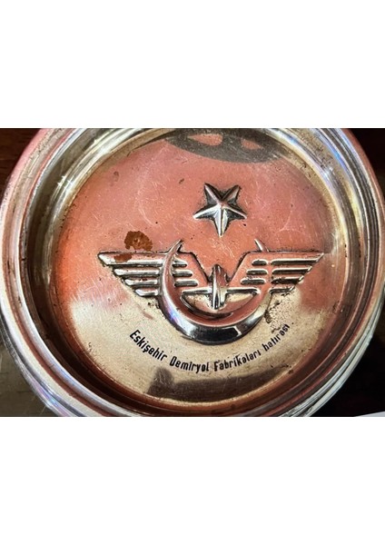 Eskişehir Demiryolları Fabrikaları Hatırası Metal Koleksiyonluk Küllük