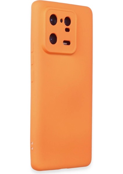 Xiaomi Mi 13 Pro Kılıf Nano Içi Kadife Silikon - Turuncu fiyatları