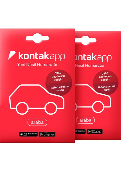 Yeni Nesil Araç Numaratörü - Numara Gizleyen Numaratör - QR Kodlu Araç Etiketi - Dijital Araç QR’ı - Araç İçi Yapışkan Numaratör - 0850 üzerinden iletişim 2'li Paket