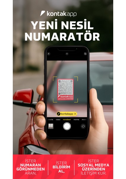 Yeni Nesil Araç Numaratörü - Numara Gizleyen Numaratör - QR Kodlu Araç Etiketi - Dijital Araç QR’ı - Araç İçi Yapışkan Numaratör - 0850 üzerinden iletişim 2'li Paket fiyatları