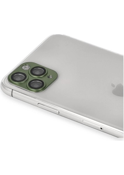 Iphone 11 Pro Max Pers Alüminyum Kamera Lens - Yeşil modelleri