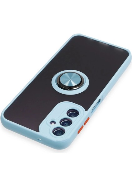 Samsung Galaxy A14 4g Kılıf Montreal Yüzüklü Silikon Kapak - Buz Mavi fırsatları