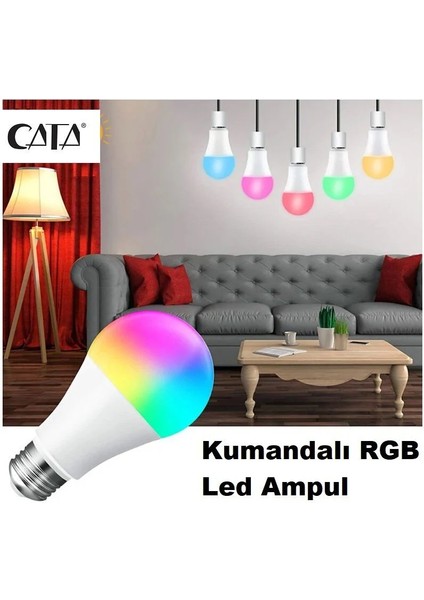 Rgb LED Lamba Ampul Uzaktan Kumandalı Dimmerli modelleri