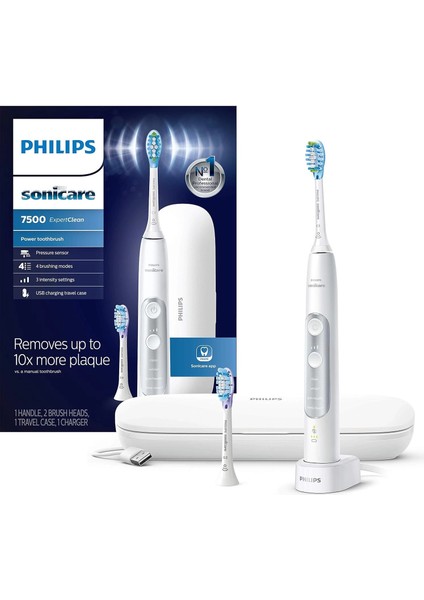 Sonicare Expertclean 7500, Şarjlı Elektrikli Diş Fırçası - Beyaz