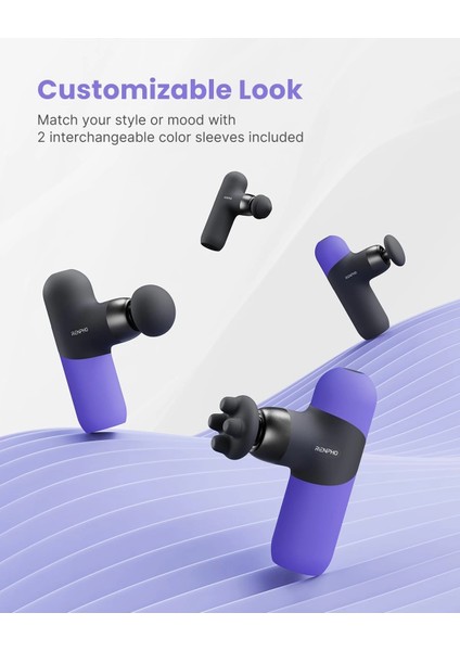 Mini Isıtmalı Termal Masaj Cihazı, Derin Doku Perküsyon - Mor fiyatları