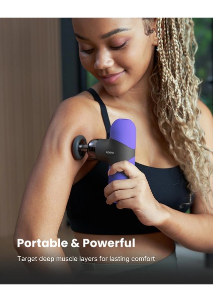 Mini Isıtmalı Termal Masaj Cihazı, Derin Doku Perküsyon - Mor modelleri