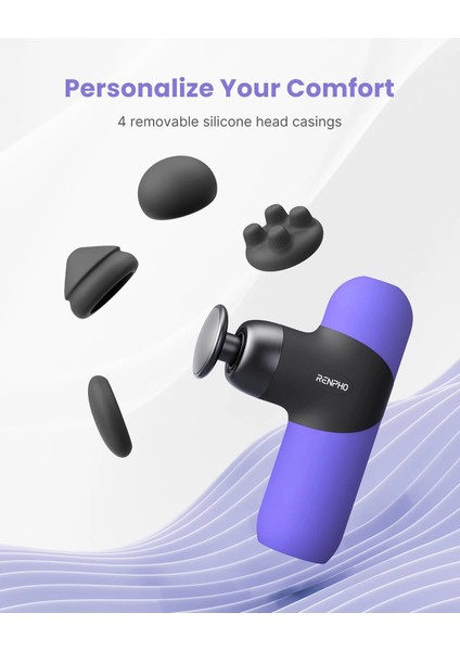 Mini Isıtmalı Termal Masaj Cihazı, Derin Doku Perküsyon - Mor indirimleri