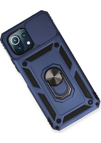 Xiaomi Mi 11 Lite Kılıf Pars Lens Yüzüklü Silikon - Lacivert modelleri