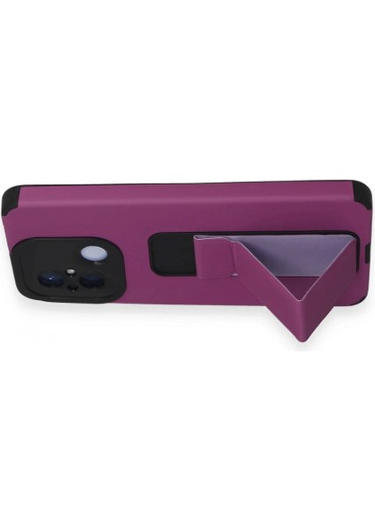 Ieg Xiaomi Redmi 12C Kılıf Mega Standlı Silikon - Mor indirimleri
