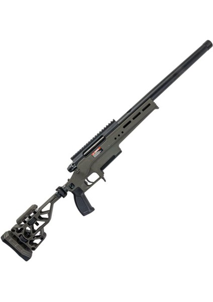 Tac 41 L Lite Chassis & Katlanır Dipçik Airsoft Bolt Action Tüfek Yeşil (Od)