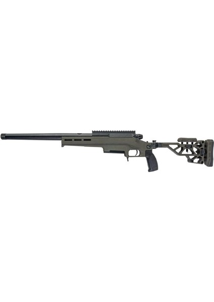 Tac 41 L Lite Chassis & Katlanır Dipçik Airsoft Bolt Action Tüfek Yeşil (Od)