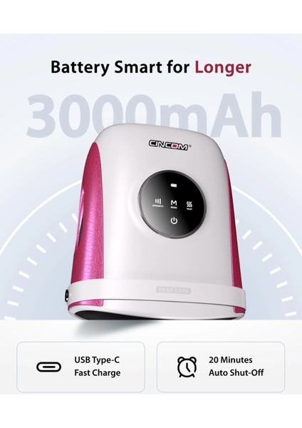 Cıncom El Masaj Makinesi Ağrı, Artrit ve Gelişmiş Dolaşım Için - Beyaz indirimleri