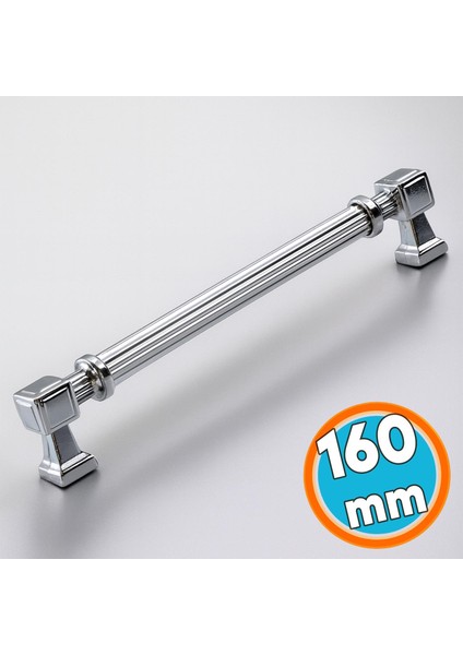 Mobilya Çekmece Mutfak Dolabı Dolap Kapak Kulpları Kulb Kulpu Metal Gümüş Kulp 160 mm -16 cm