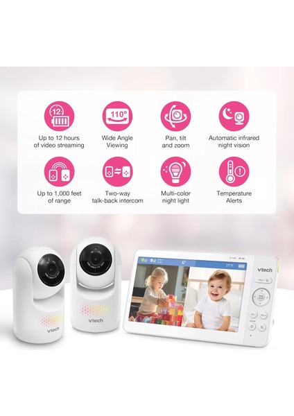 Kamera ve Ses Özellikli, Pan Tilt Zoom - 7 Inc IPS Ekran - 2 Kamera fiyatları