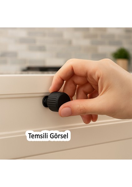 Siyah Tek Vidalı Çizgili Düğme Metal Kulp Çekmece Mobilya Mutfak Dolabı Dolap Kulbu Kulpları fiyatları