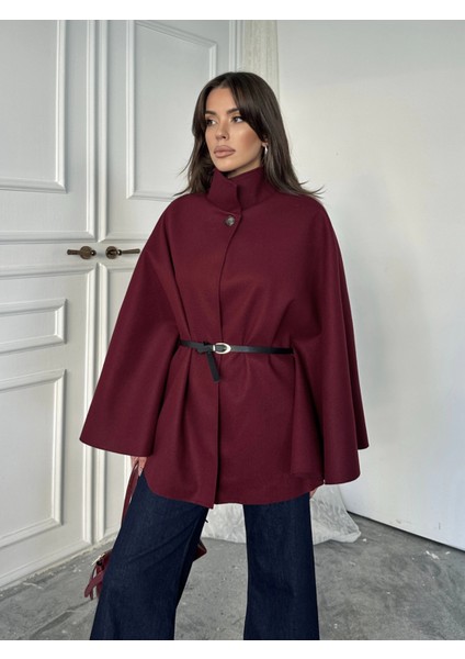 Bordo Kaşe Kemerli Panço fiyatları