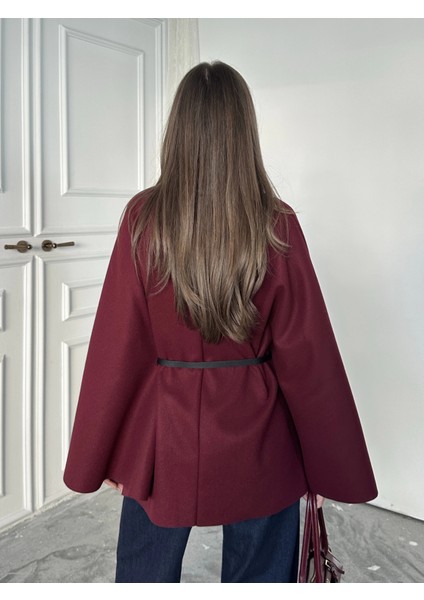 Bordo Kaşe Kemerli Panço fırsatları