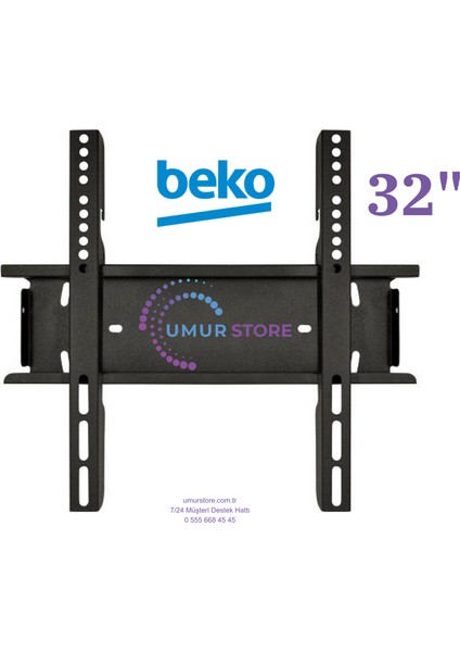 B32 D 561 B Hd 32" 82 Ekran Uydu Alıcılı 32”, 39”, 40” Uyumlu LCD LED Tv Sabit Duvar Askı Aparatı