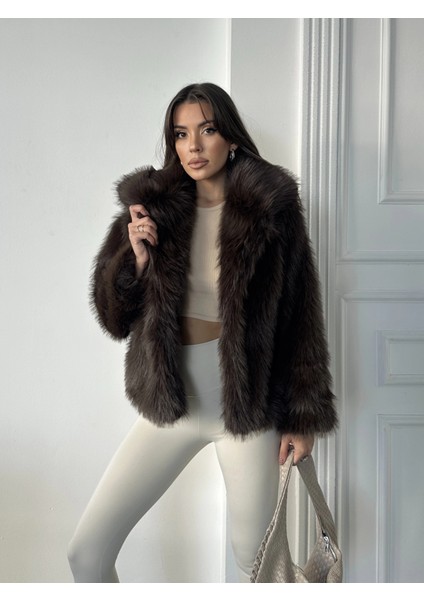 Kahve Şal Yaka Kürk Ceket fiyatları