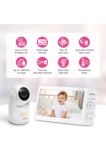 Kamera ve Ses Özellikli, Pan Tilt Zoom - 7 Inc IPS Ekran - 1 Kamera fiyatları