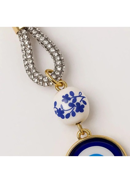 Kristal Taşlı Nazar Boncuklu Anahtarlık – Seramik Boncuklu fırsatları