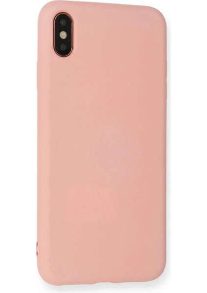 Ieg iPhone x Kılıf Nano Içi Kadife Silikon - Pudra modelleri