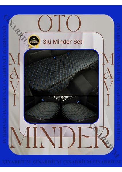 Mercedes S W222 2013 ve Sonrası Long Takım Koltuk Minderi Siyahderi Mavidikiş