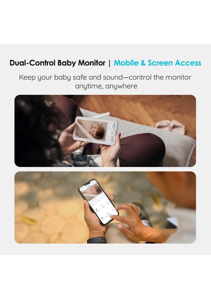 Bebek Monitörü Kamera ve Ses, 5 Inc Hd Gece Görüşü - 1 Kamera modelleri