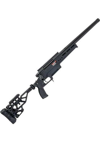 Tac 41 L Lite Chassis & Katlanır Dipçik Airsoft Bolt Action Tüfek (Siyah)