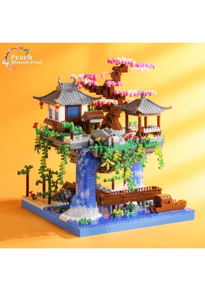 Çin Mimarisi, Kiraz Çiçeği Bonsai Ağacı Ev Yapı Blok Setleri - 3320 Parça modelleri