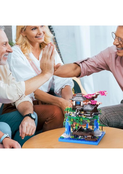 Çin Mimarisi, Kiraz Çiçeği Bonsai Ağacı Ev Yapı Blok Setleri - 3320 Parça fırsatları