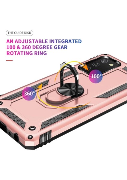 Samsung Galaxy A03S Kılıf Sofya Yüzüklü Silikon Kapak - Rose indirimleri