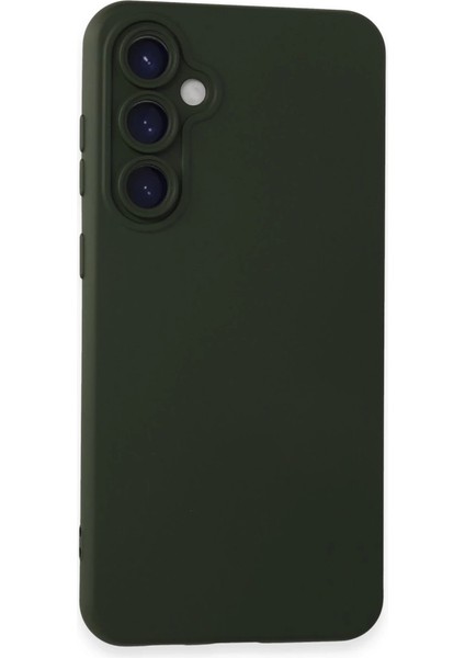 Samsung Galaxy S23 Fe Kılıf Nano Içi Kadife Silikon - Koyu Yeşil