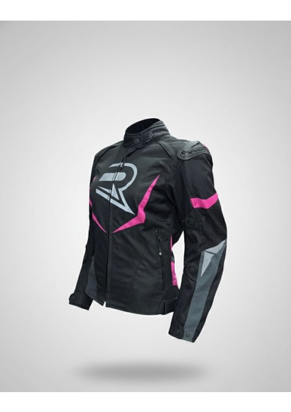 Sparrow Pembe 3 Katmanlı 4 Mevsim Kadın Motosiklet Montu + ELDİVEN VE BUFF HEDİYELİ