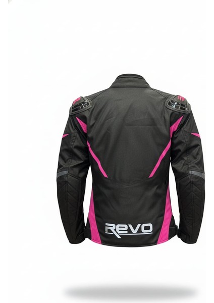 Sparrow Pembe 3 Katmanlı 4 Mevsim Kadın Motosiklet Montu + ELDİVEN VE BUFF HEDİYELİ