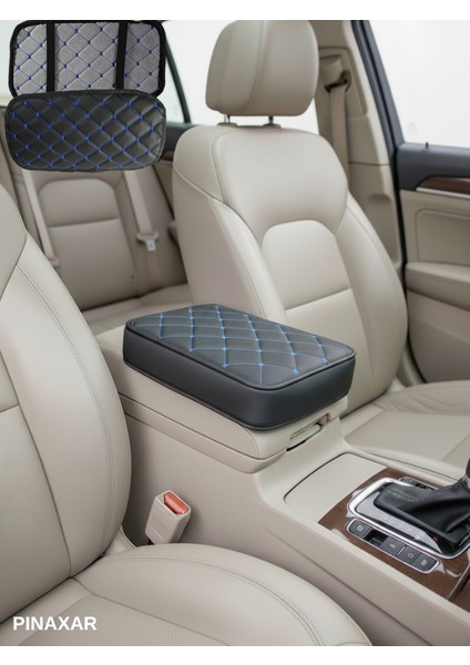 Toyota Auris (2007-2012) Deri Oto Kolçak Kılıfı Örtüsü Prime Süngerli Mavi Nakışlı fiyatları