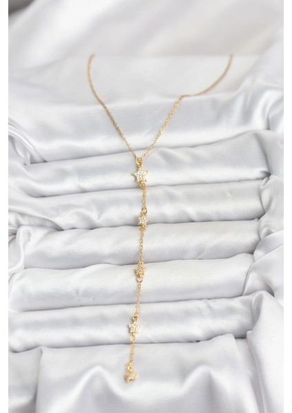 Bfs 316L Çelik Zincir Gold Renkli Yıldız Model Kadın Y Kolye fiyatları