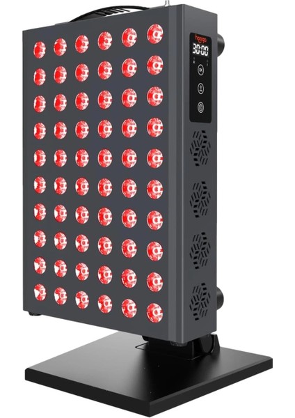 Hooga Yüz ve Vücut Için Kırmızı Işık Terapisi, Zamanlayıcı ve Standlı 60 Çift Çipli LED