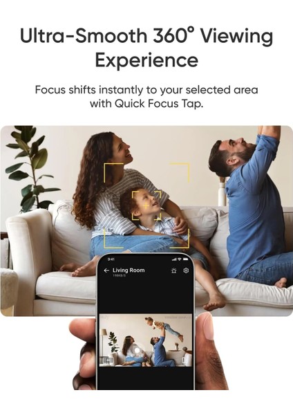 Iç Mekan Kamerası E30, Son Nesil, 4K UHD Güvenlik Kamerası - Siyah modelleri