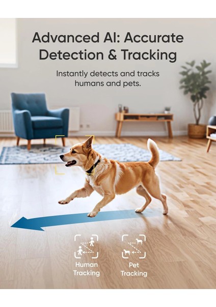 Iç Mekan Kamerası E30, Son Nesil, 4K UHD Güvenlik Kamerası - Siyah fırsatları