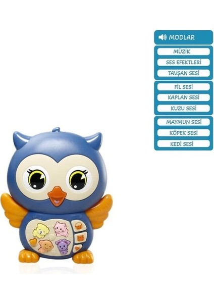 Bfs JLG-855-101A Kut Işıklı ve Müzikli Baykuş Bebek fırsatları