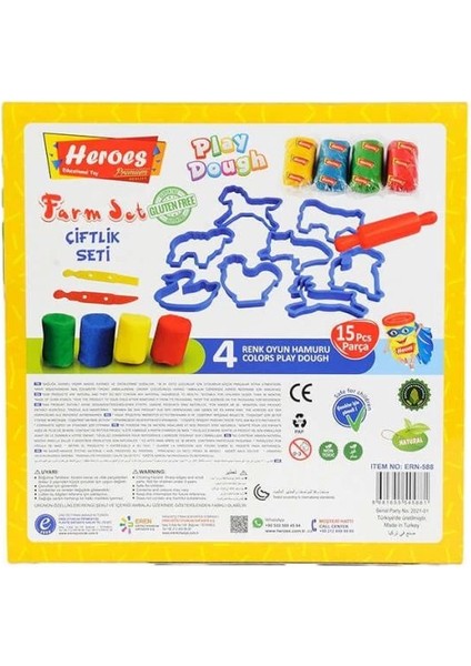 Bfs ERN-588 Heroes Orta Kutulu Çiftlik Oyun Hamuru Seti - Eren Oyuncak modelleri