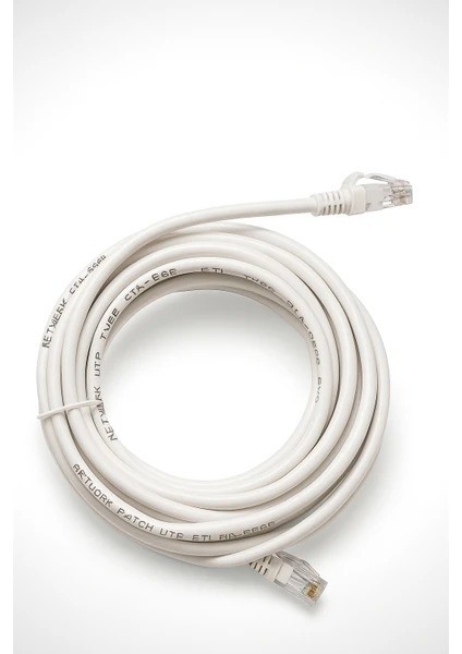 Cat6 Ethernet Internet Kablosu 5 Metre – RJ45 Uçlu Yüksek Hızlı Ağ Bağlantı Kablosu (Beyaz) modelleri