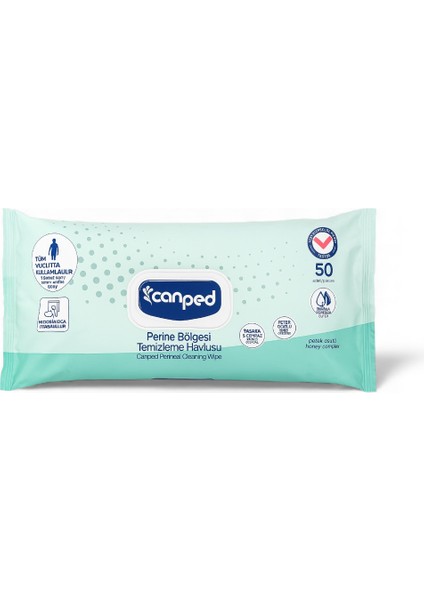 Perine Bölgesi Temizleme Havlusu 50 Li – Mikrodalgada Isıtılabilir, Hassas Ciltlere Uygun, Durulama Gerektirmeyen Büyük Boy Temizlik Mendili