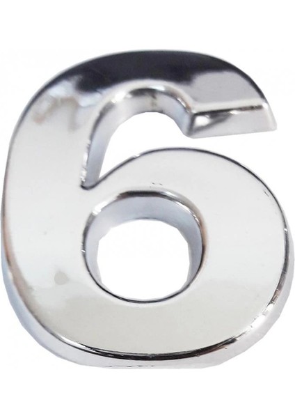 Cemax Krom Yapışkanlı 6 Rakamı 5 cm