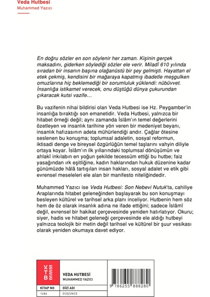 Veda Hutbesi - Muhammed Yazıcı fiyatları